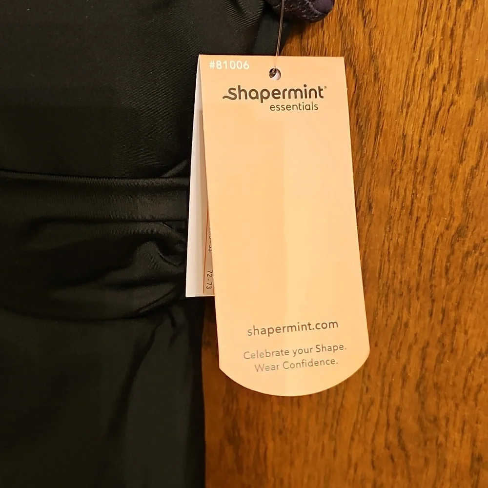 Shapermint Black Knot-Front Swim Dress - Picture 4 of 6